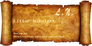 Litter Nikolett névjegykártya