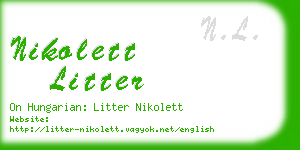 nikolett litter business card